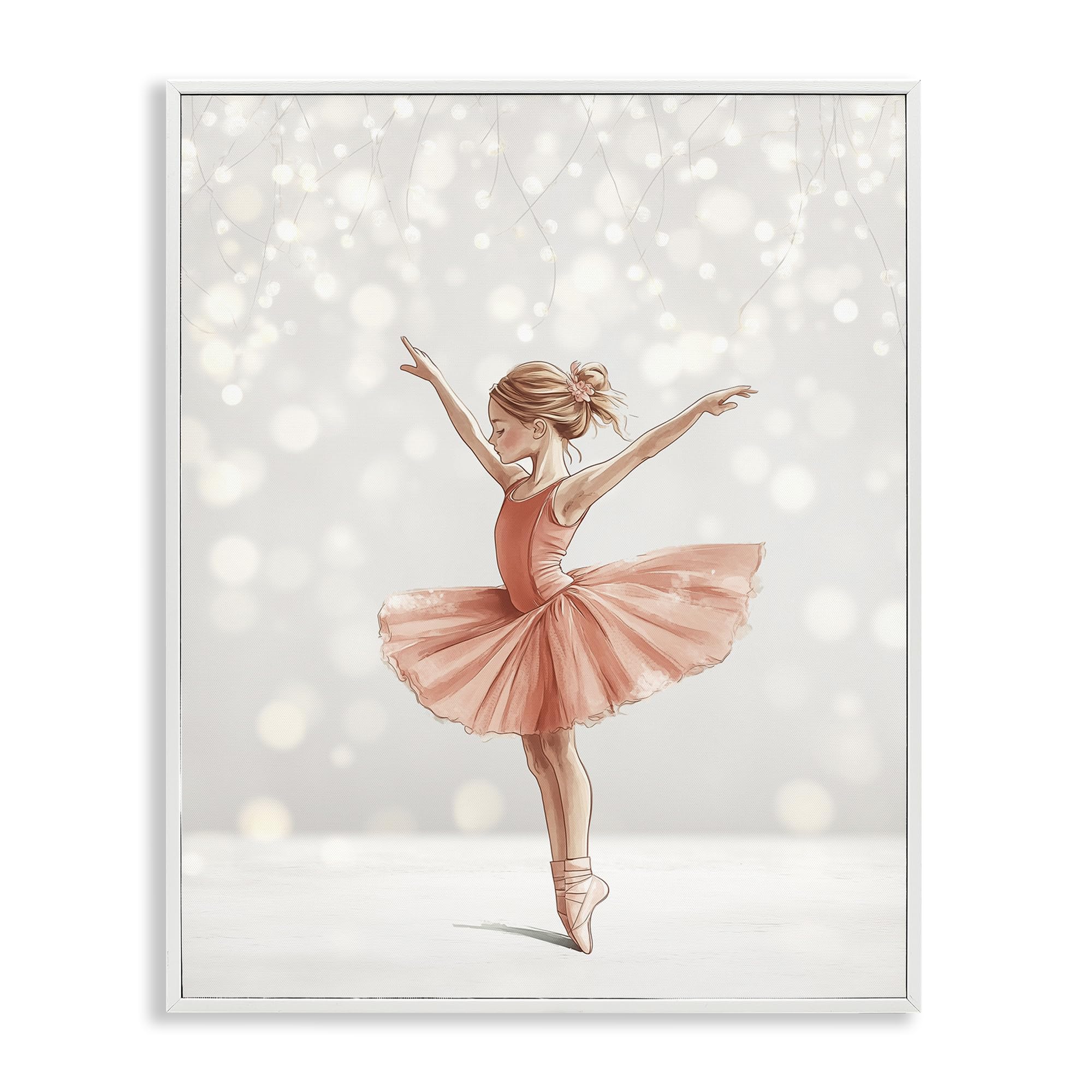 Stupell Industries Coastal White (Textured) 'Dancer In The Light'| Framed Giclee Art