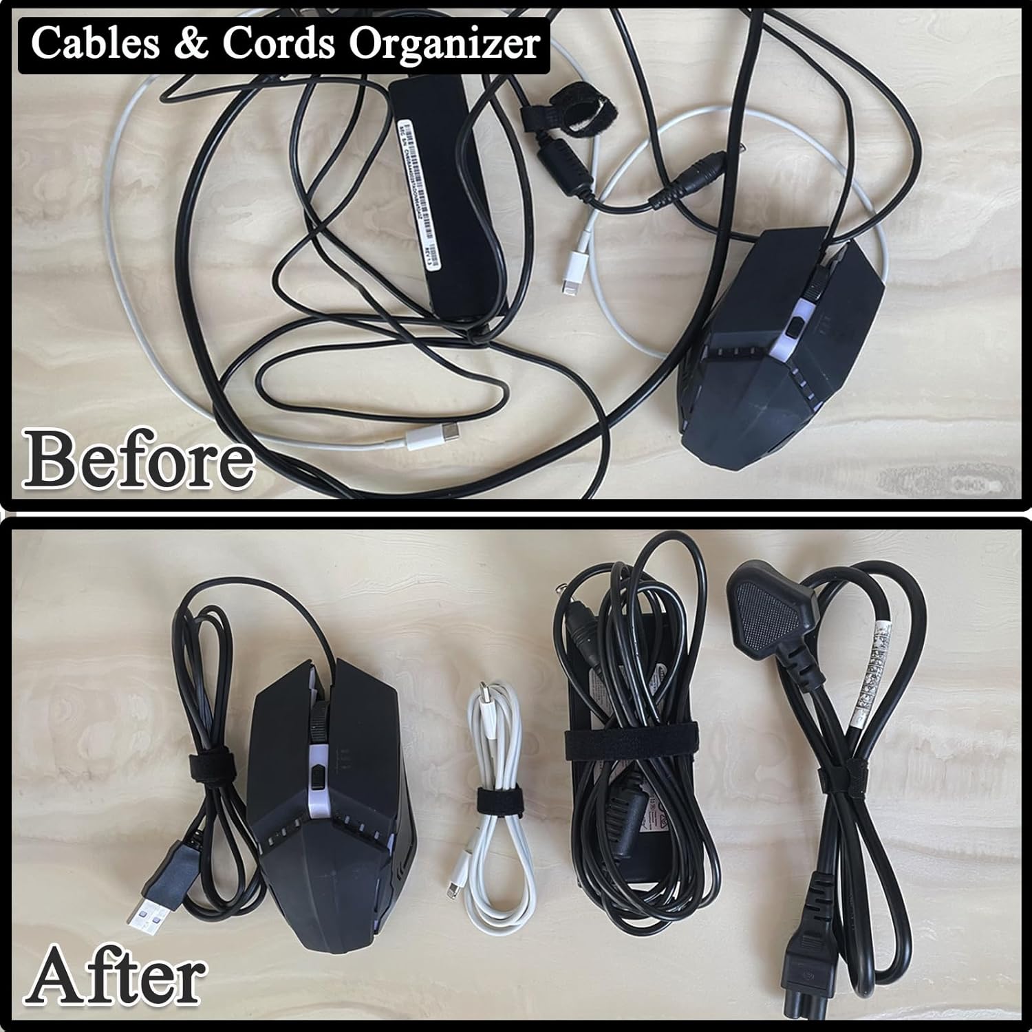 50pcs 4 Inch Cable Ties for Charging Cords, Wire Ties, Cord Ties, Cable Straps, Reusable, Adjustable, Heavy Duty, Self-Locking, Black