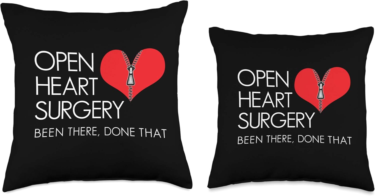 Open Heart Surgery Zipper Club Throw Pillow