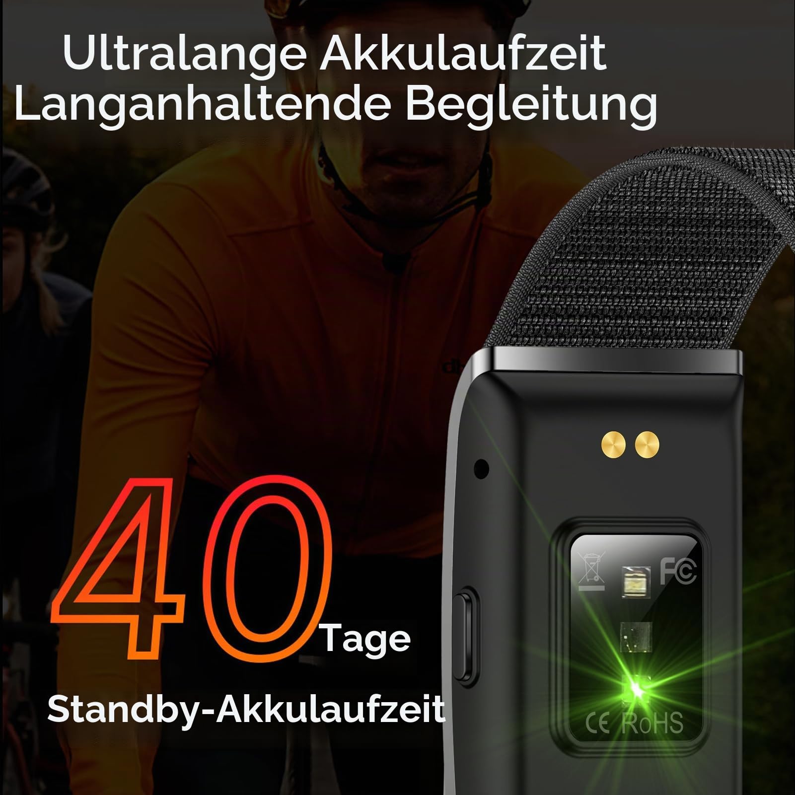 Denash Smart Health Wristband, Magnetisches Wearable Sport Fitness Tracker, Smart Armband mit Überwachung von Herzfrequenz, Schlaf, Blutsauerstoff, Mehr Als 120+ Sportmodi für Damen Herrn (Schwarz)