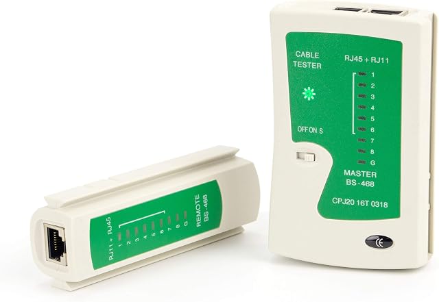 Incutex Tester kabli sieciowych LAN CAT5, CAT5e, RJ45, RJ11