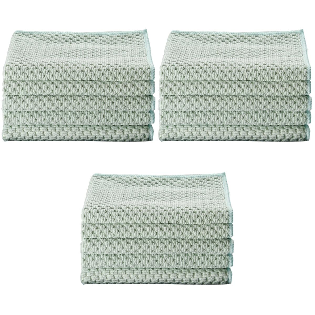 CALLARON 3 Sätze Geschirrtuch Nützliche Geschirrtücher Handtücher Geschirrtücher Für Die Küche Tücher Reinigen Gericht Mikrofaserlumpen Geschirrwaschhandtuch Grün Polyester 5 Stück * 3