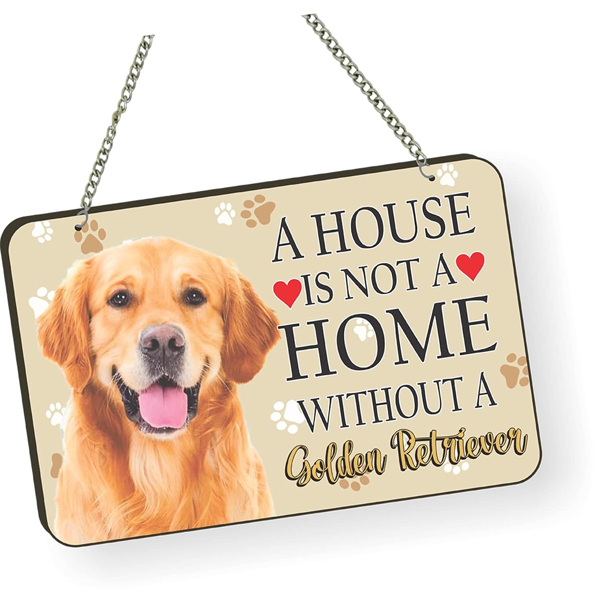 Printjas Golden Retriever Dog Quote Printed Wall Hanging 30x20 CM - Sign Board