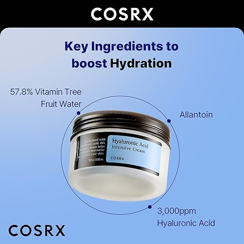 Miniatura 2 de COSRX Crema hidratante con ácido hialurónico hidratación de larga duración rica hidratación para pieles sensibles 353 onzas  353oz cuidado coreano