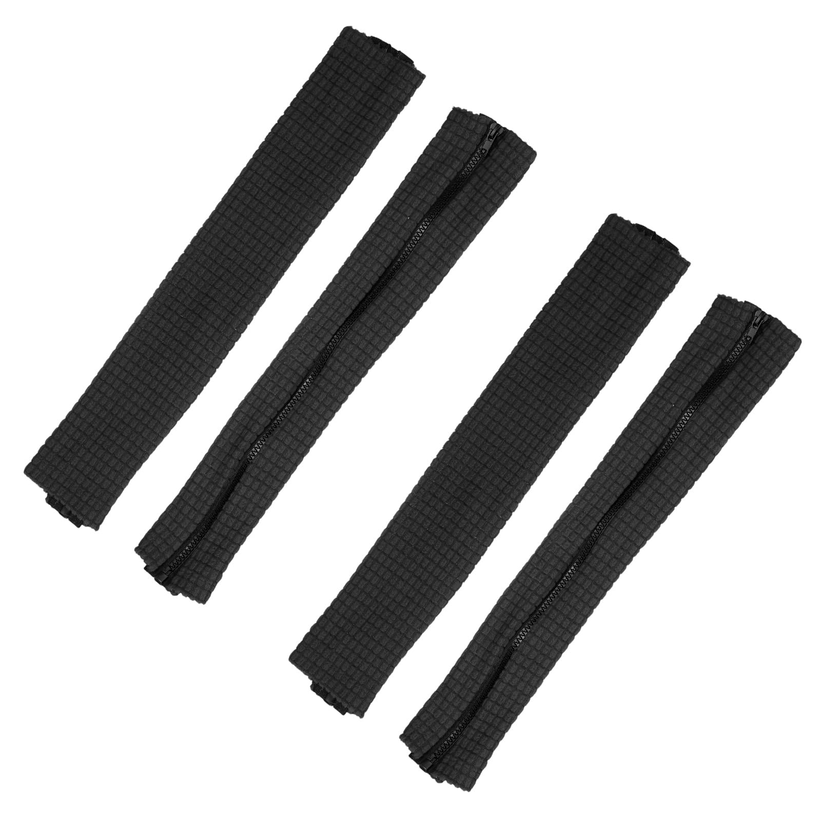 PATIKIL 55 x 9cm Office Chair Armrest Covers, 2 Pair Office Chair Arm Covers Computer Chairs Arm Rest Cover with Zipper Removable Rest Slipcover Hand Rest Protector, Black