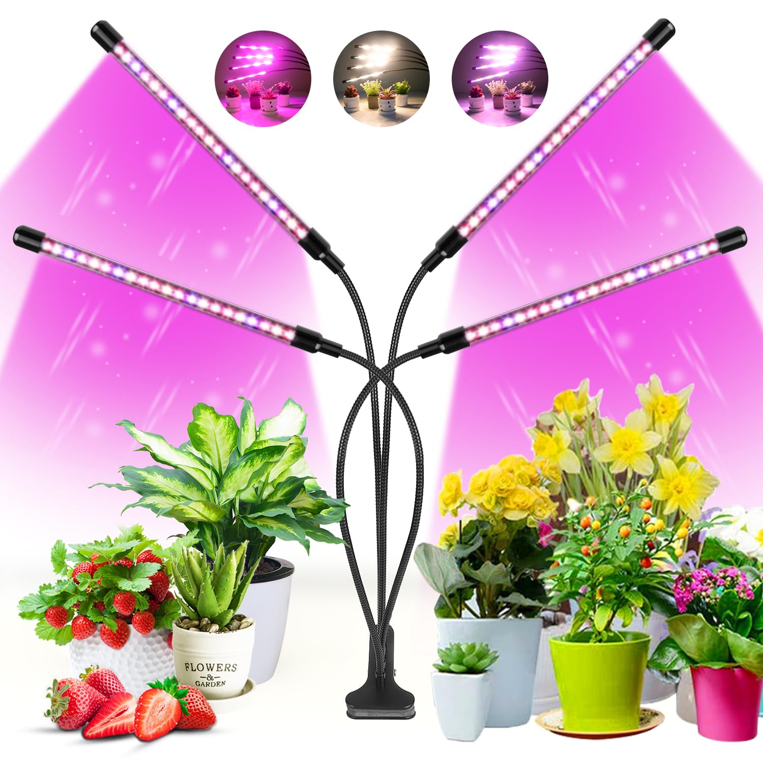 2x Vollspektrum Pflanzenlampen 240LED 100W - Grow Light Für Zimmerpflanzen
