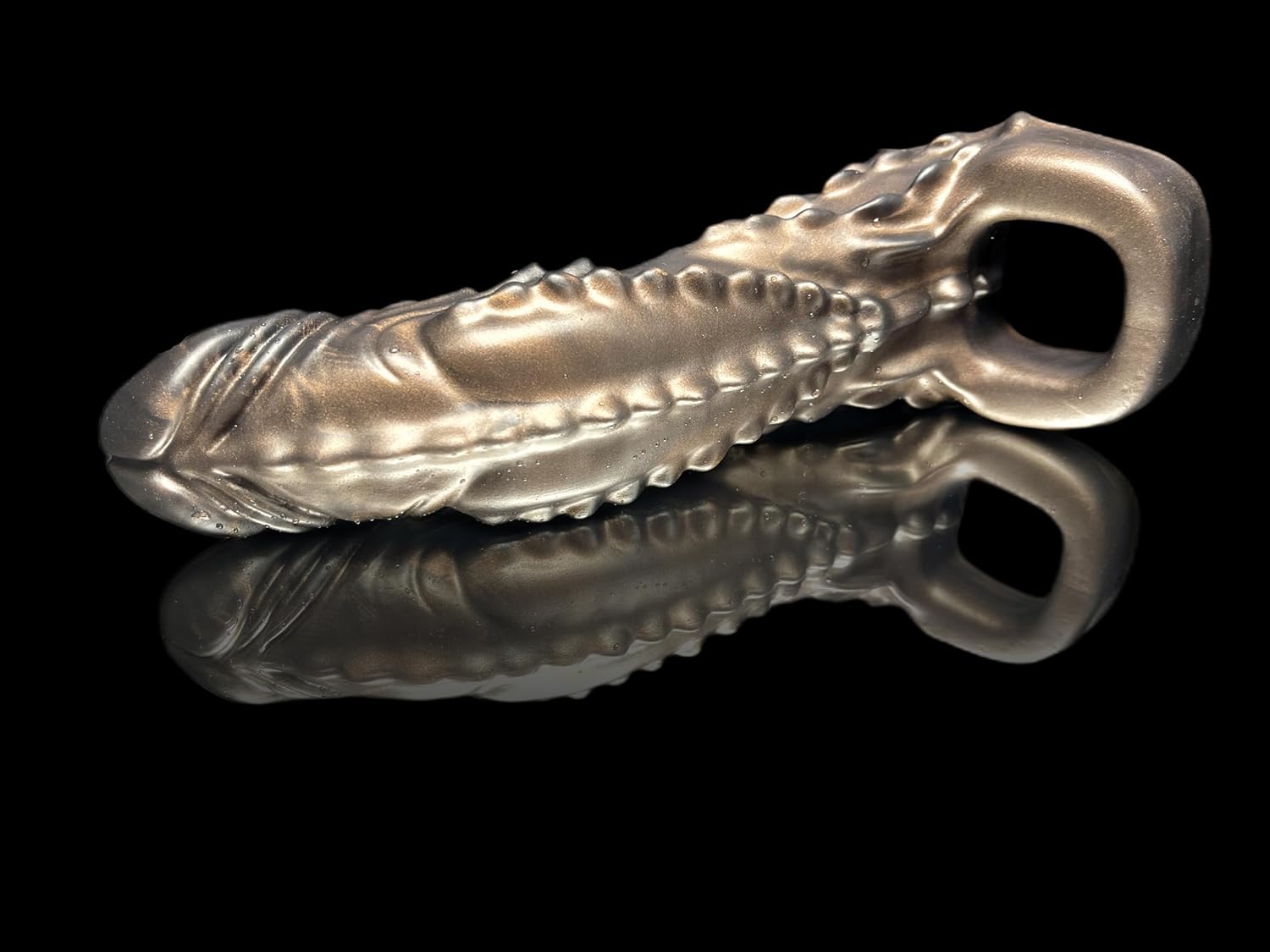 FlirtyDawg Fantasy Monster Alien Sleeve Adult Anal Realistic Sex Toy Sheath Platinum Silicone Wearable Demon Devil' 7.5 inch & 8.5 inch - Colorful Handmade Sex Toys Made in The USA (7.5 inch)