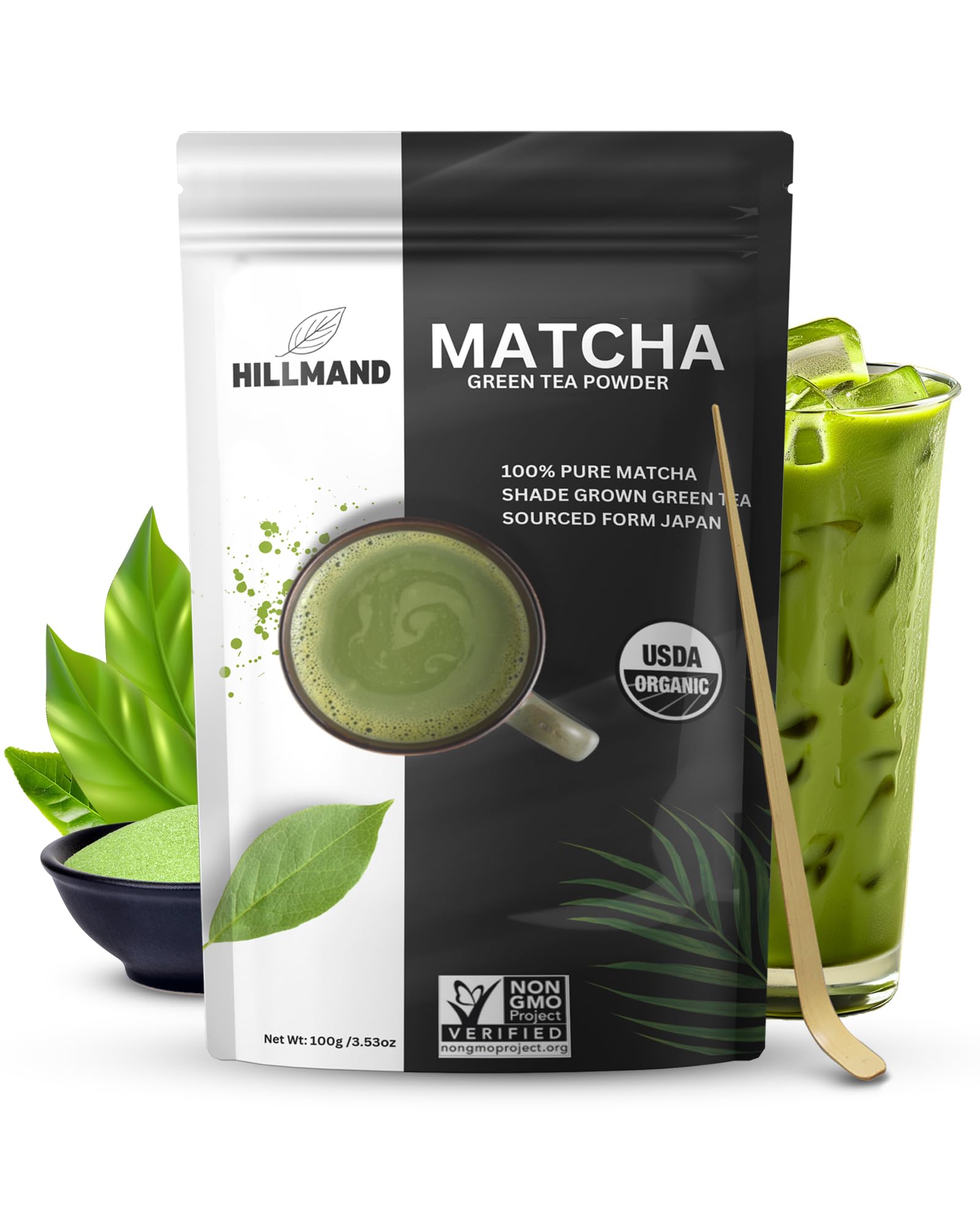 Macha Latte Powder - 3 53oz Pack of 1 - Organic Unsweetened Matcha - Carefully Stored Green Superfood