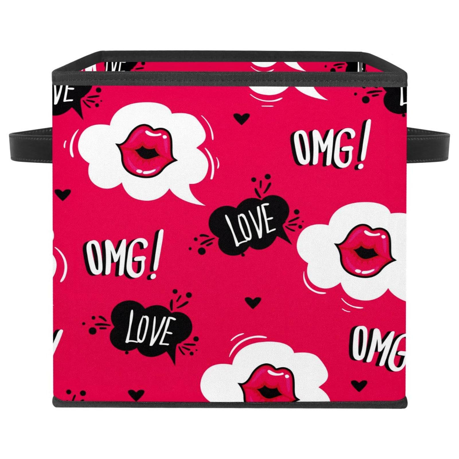 Boîte de rangement pliable avec poignées robustes pour jouets et vêtements