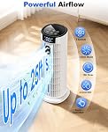 Portable Air Conditioner, 4 in 1 Evaporative Air Cooler with Remote, 1000ML Tower Fan with 3 Speeds&Turbo Mode, 2 Mist, 10H Timer, 90° Oscillation Portable AC for Home,Office,Bedroom