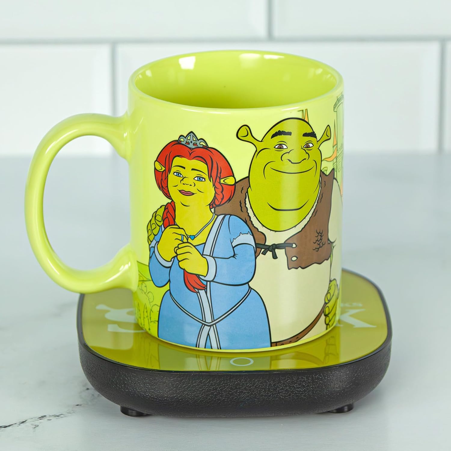Uncanny Brands Shrek Mug Warmer 12oz Mug with Mug Warmer – Officially Licesned Ceramic Coffee Cup for Desk, Tea, Cocoa, and More - Image 5