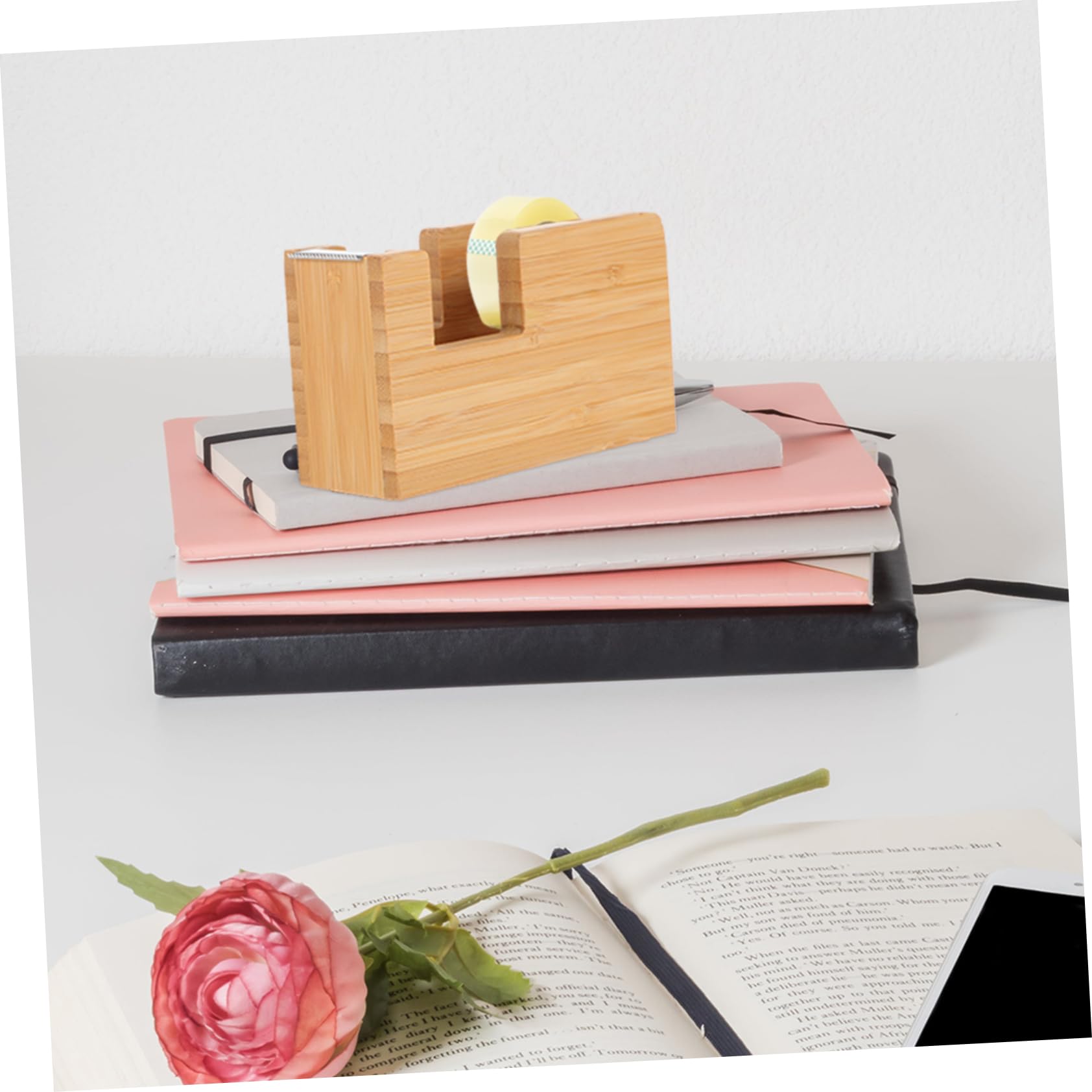 ARTIBETTER 2 Pezzi Dispenser per Nastro Adesivo Portatile Scrivania per Nastro Adesivo Utensile per Ufficio e Casa Facile Trasportare e Riporre