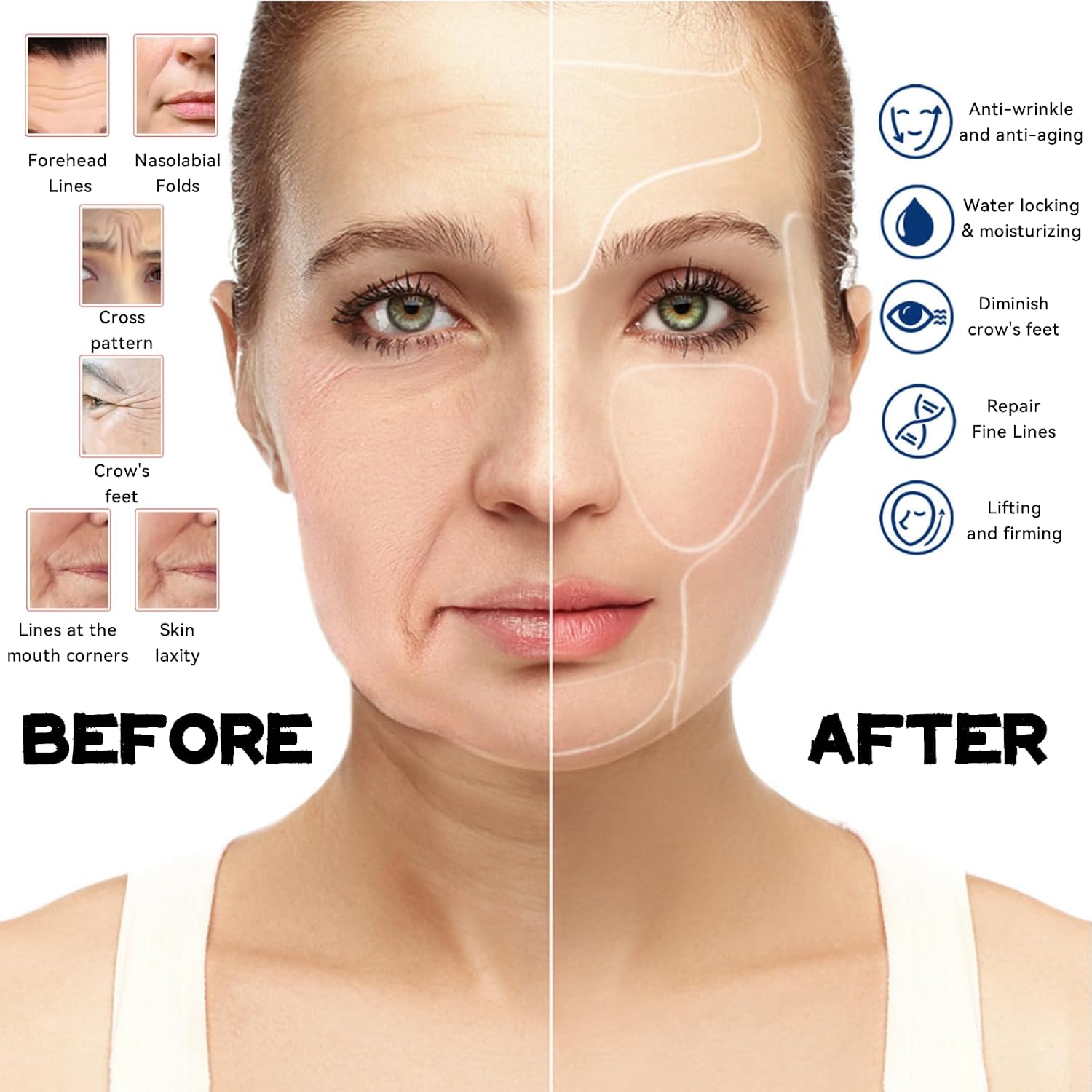 Reusable Silicone Wrinkle Patches - 11-Piece Complete Set for Face, Neck, Chest, Forehead, Under Eye & Nasolabial Folds - Anti-Wrinkle Treatment for Smoothing, Firming & Hydrating Skin