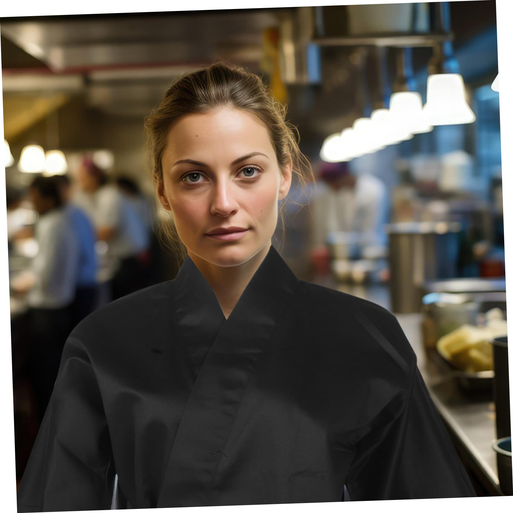 Divisa Cuoco Stile Giapponese Giacca Sushi Chef Unisex Abito da Lavoro Traspirante per Ristoranti Giapponesi e Sushi Bar