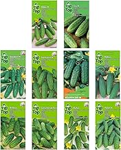 Nojus Cucumber Seed Set - 10 Varieties - Various Cucumber Seed Starter Kit - 10 Packs - Garden Seeds - Vegetable Seed Box 10 Varieties