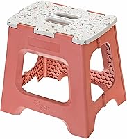 Vista 24 de Vigar Taburete plegable compacto, 10-1/2 pulgadas, ligero, capacidad de 330 libras, antideslizante taburete plegable, cuerpo de terrazo