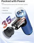 BOB AND BRAD Q2 Mini Gun de massage, puissant masseur de poche, pistolet de massage musculaire portable, Ultra petit & Massager tranquille avec étui pour l'utilisation en route, Cadeaux pour les femmes athlètes hommes (bleu)