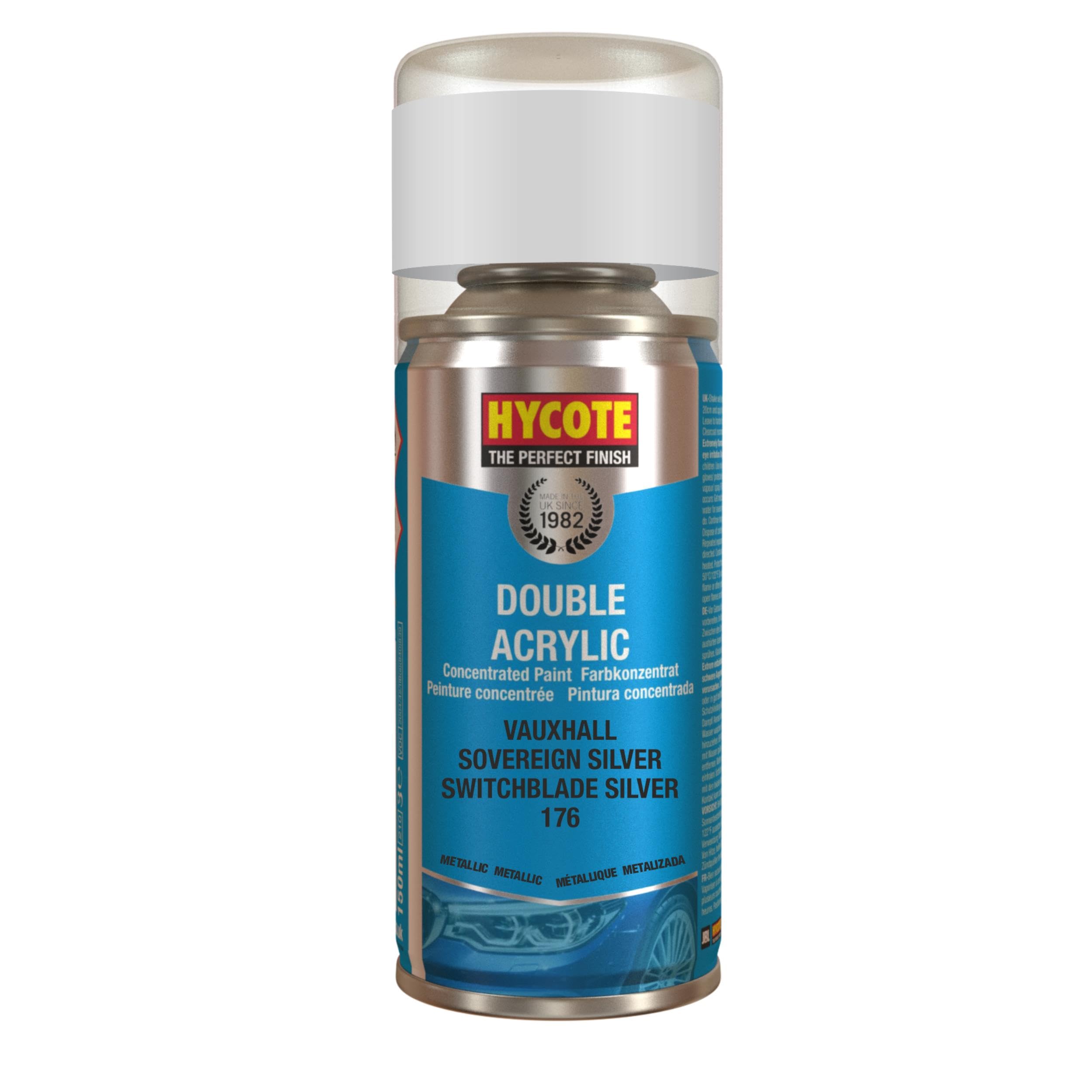 Hycote Paints Hycote Vauxhall Sovereign Silver Metallic Car Spray Paint 150Cm