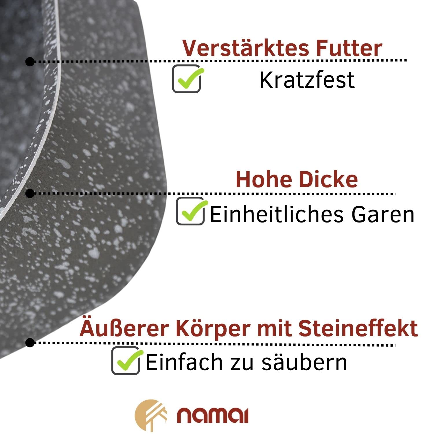 NAMAI - Auflaufform 40cm x 28cm - Lasagne Auflaufform - Geeignet Für Die Spülmaschine - Made In Italy -Aluminium