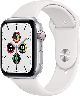 Apple 2020 Watch SE (GPS + Cellular) 44 mm aluminiumboett silver sportband vit