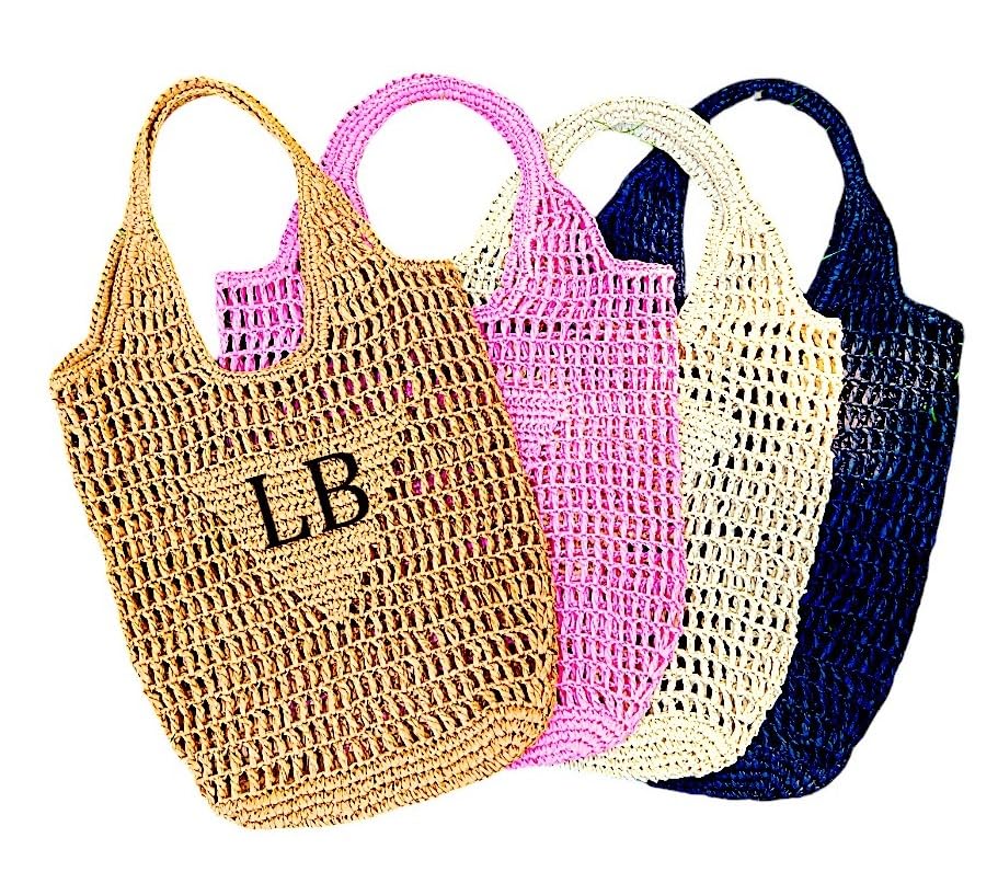 Bolso de playa grande tejido para mujer miniatura 1