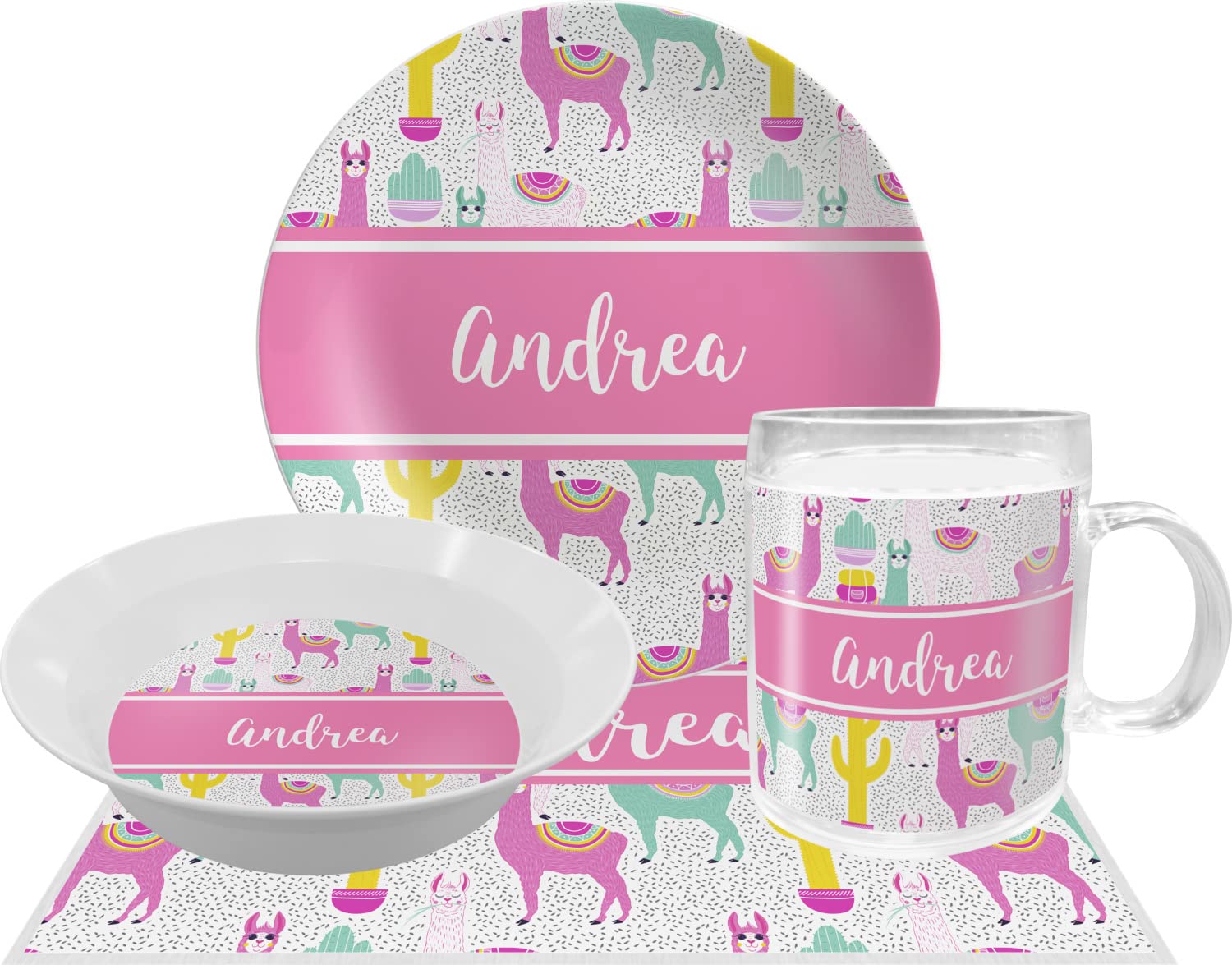 Personalized Llamas Melamine Bowl - 12 oz
