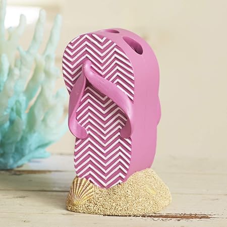 Amazon Com Beach Scene Beach Chair Resin Toothbrush Holder From The Collection Home Kitchen