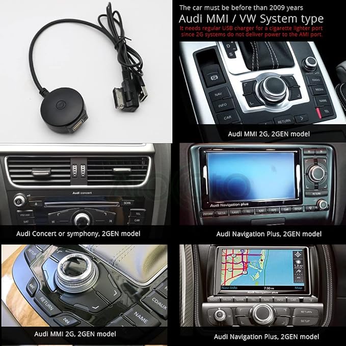 Receptor Bluetooth para Automóvil Compatible con Audi A3 A4 A5 A6 A7 S3 S4 Q3 Q5 Q7 miniatura 6