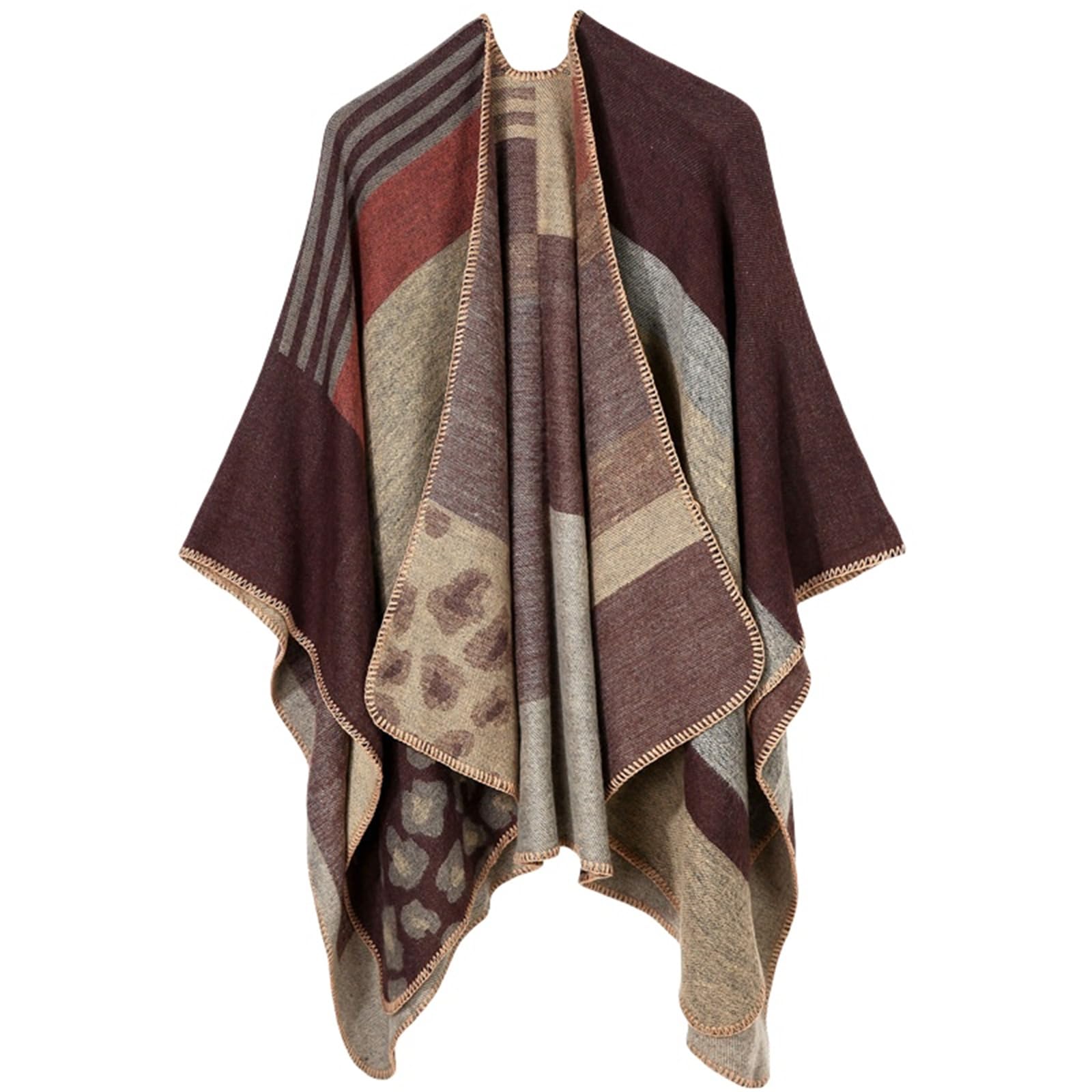 Poncho Mantella Sciamette A Maglia A Maglia A Maglia da Viaggio All'Aperto Mantellino
