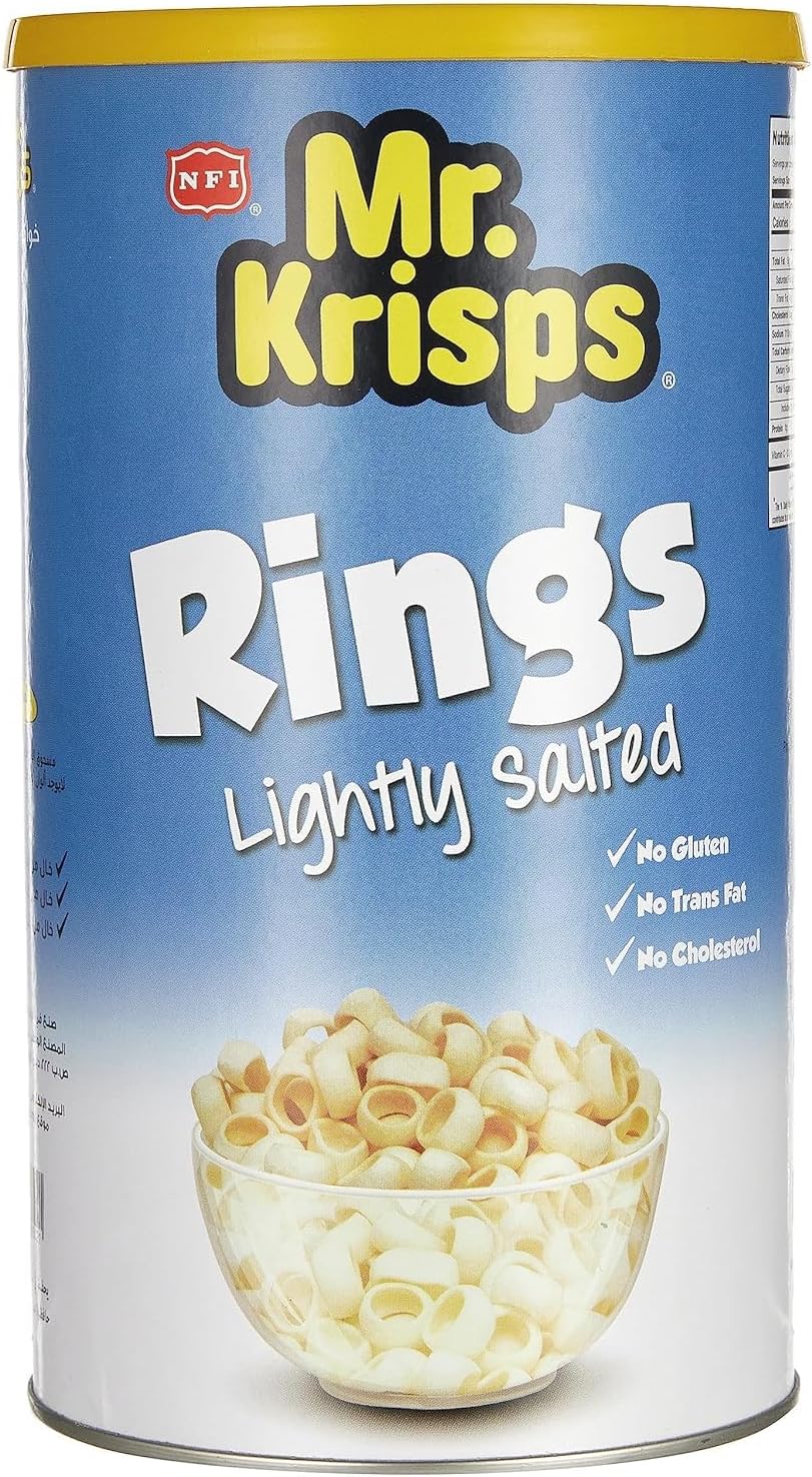 Mr.Krisps Rings Lightly Salted Flavour Can 65 gm