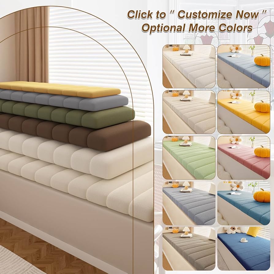 Amazon.com: YWAMZDZ Custom Window Seat Cushions Indoor