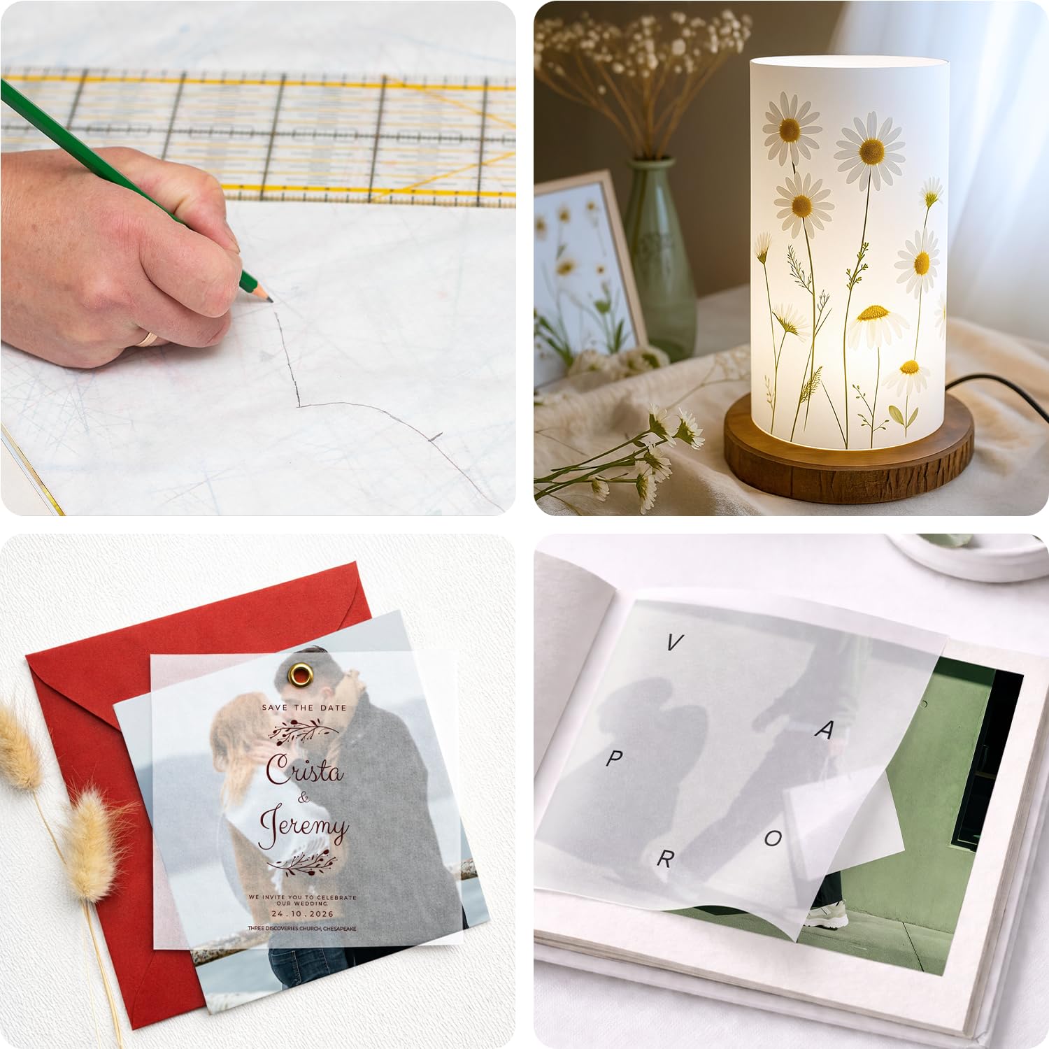 Netuno 250 x przezroczysty papier biały DIN A3 29,7 x 42 cm, 170 g, LumiStar, półprzezroczysty, mocny papier ozdobny, nadaje się do zadrukowania, do zaproszeń, kart, majsterkowania, dla architektów