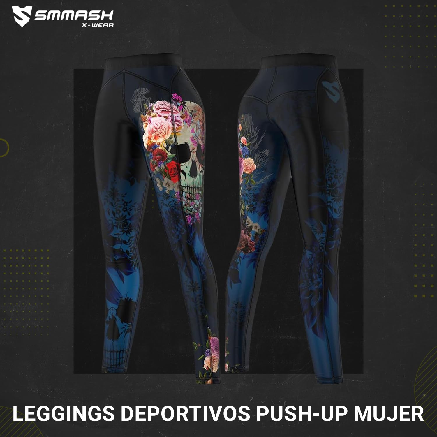 SMMASH Leggings Deportivos Largos para Mujer Push Up
