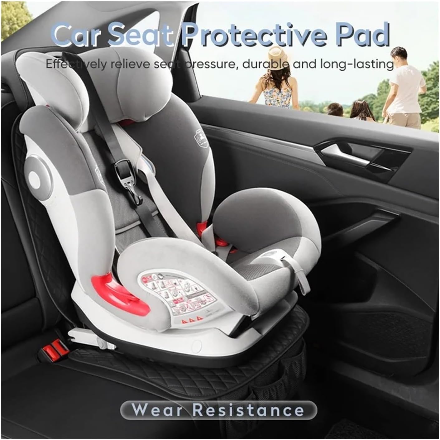 Coprisedile Auto Bambini per Citroen SpaceTourer M (facelift 2024) 2024 | 1 Pezzo Protezione Sedile Auto Impermeabile Antiscivolo Tappetino Protettivo Resistente Nero
