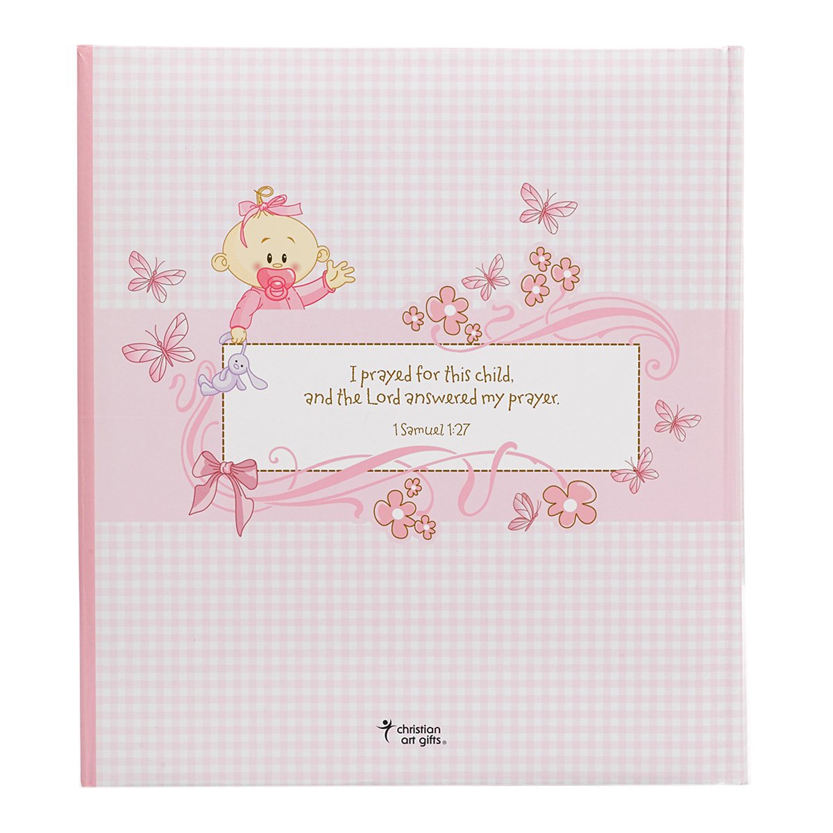 Christian Art Gifts Girl Baby Book of Memories Pink Keepsake Photo