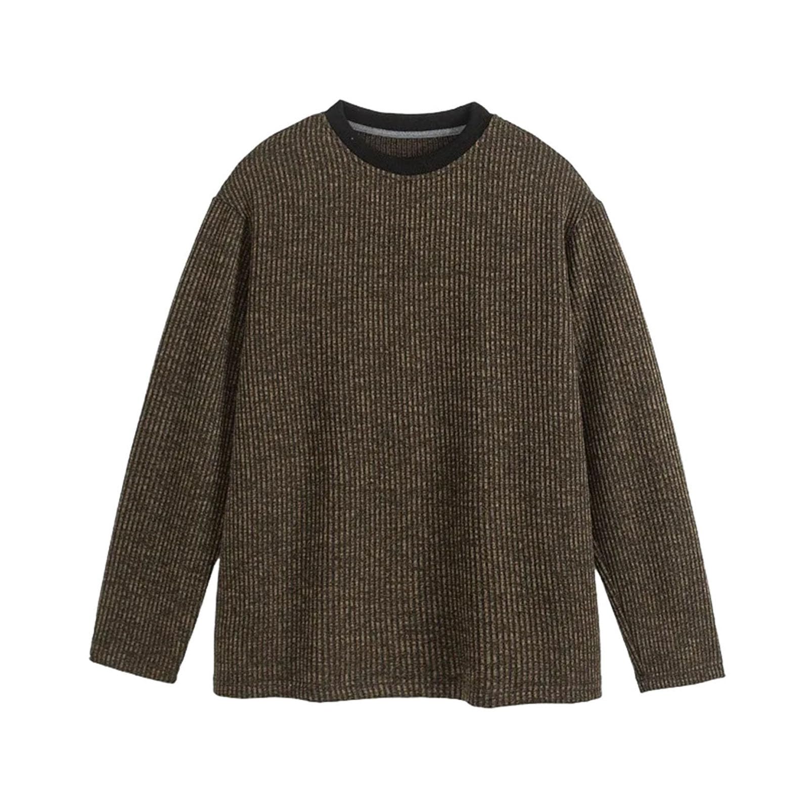 Camicia da uomo a maniche lunghe con scollo rotondo, oversize, streetwear, a righe, unisex