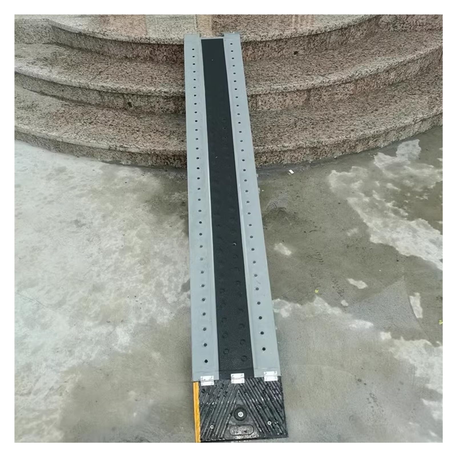 Rampa de umbral, rampas portátiles de umbral para Silla de Ruedas, Puertas Antideslizantes, Placas de transición para Scooter de Porche móvil, manija Lateral (Color: 120 cm, tamaño: 4 Piezas)
