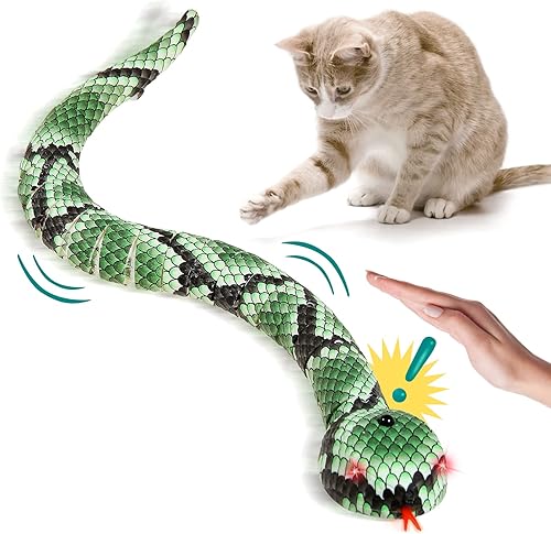 Juguetes para gatos, serpiente de detección inteligente, juguete interactivo para gatos, juguete interactivo para gatos, serpiente deslizante de