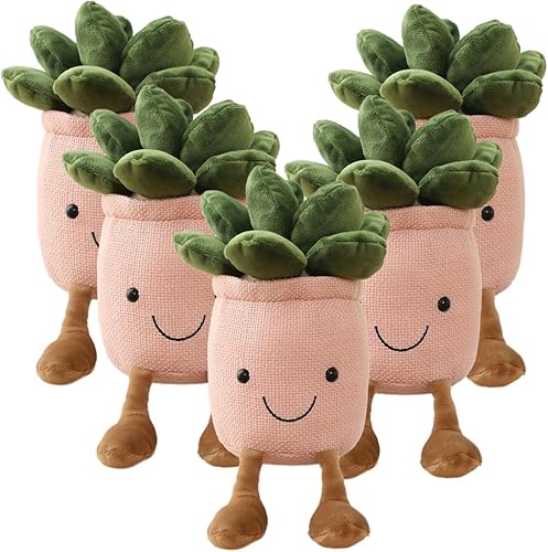 Miniatura 1 de FAVOSTA Lindo juguete de peluche de suculentas, 10.24 pulgadas, decoración de almohada de felpa de plantas en maceta, almohada suave y esponjosa,