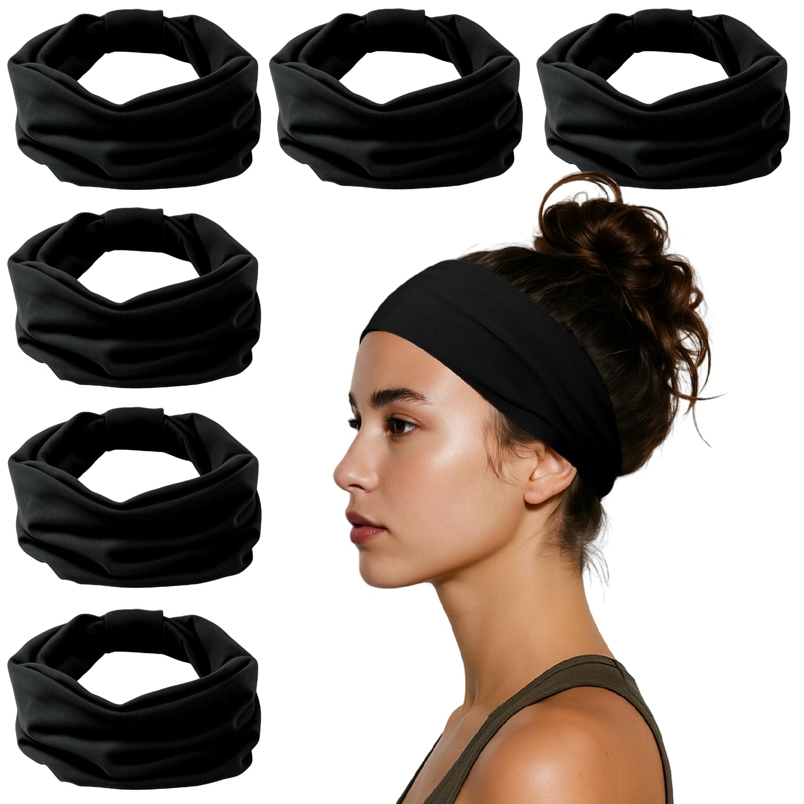 Amazon.com: HSEM Headbands for Women, Wide Elastic Head Bands, Non
