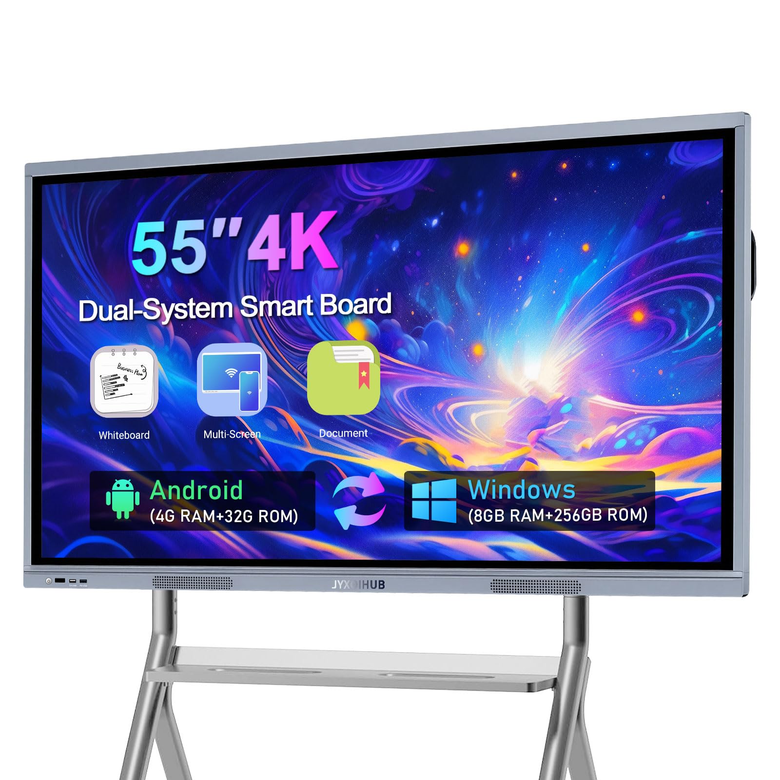 55" 4K Smart Board for Conference – Android + Windows