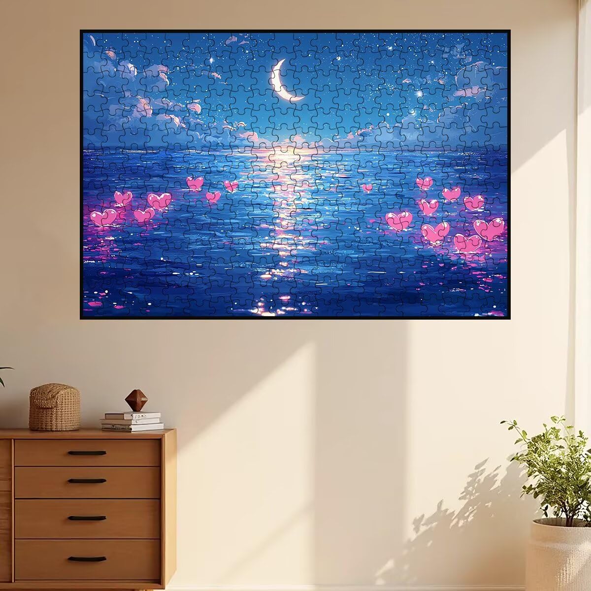 Puzzle 5000 Pezzi Luna, Puzzle Adulti Cuore, Puzzles in Legno con Squisita Scatola di Imballaggio, Classici Puzzles Educativi per Adulti eTutta La Famiglie, Come Regalo Uomo, Decorazioni Casa -3179