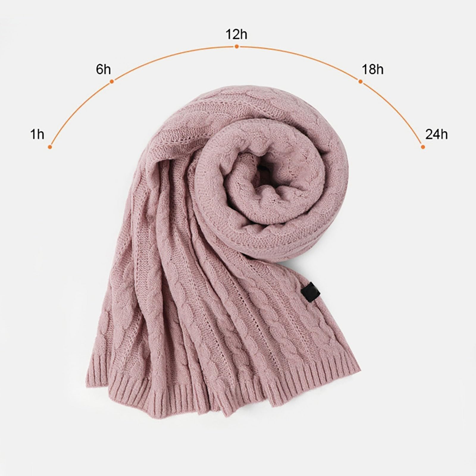 Sciarpa Lunga Lavorata a Maglia per Uomo Sciarpa Invernale da Donna alla Moda Sciarpa Calda e Morbida in Chiffon(Coffee-One Size)