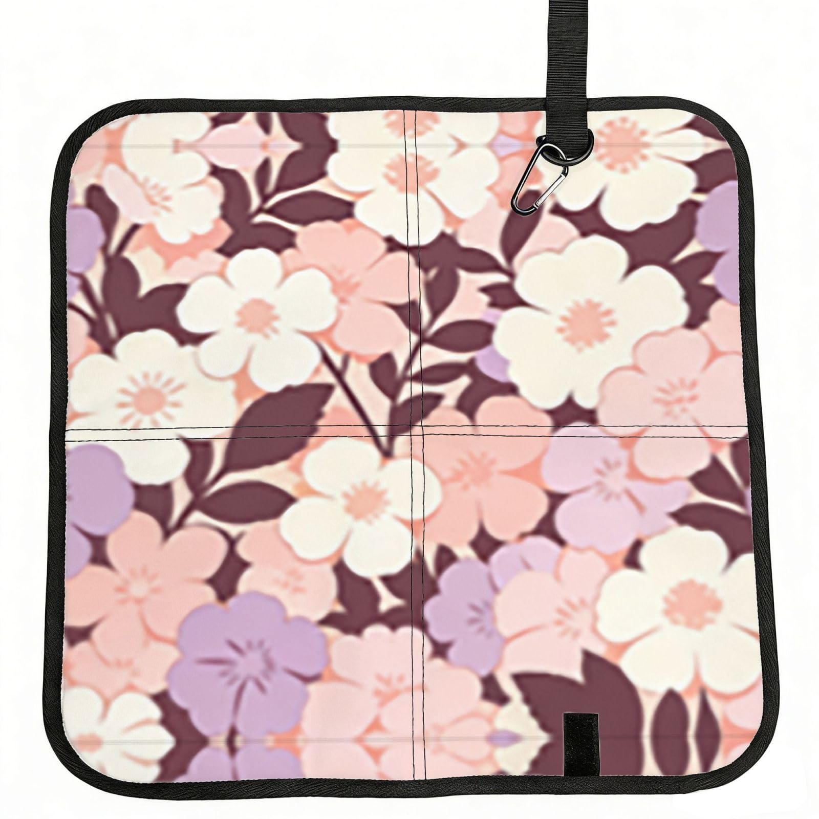 DUYIOKH Mauve Petals Print Foldable Portable Seat Cushion for World Cup Games, Camping and Outdoor Activities
