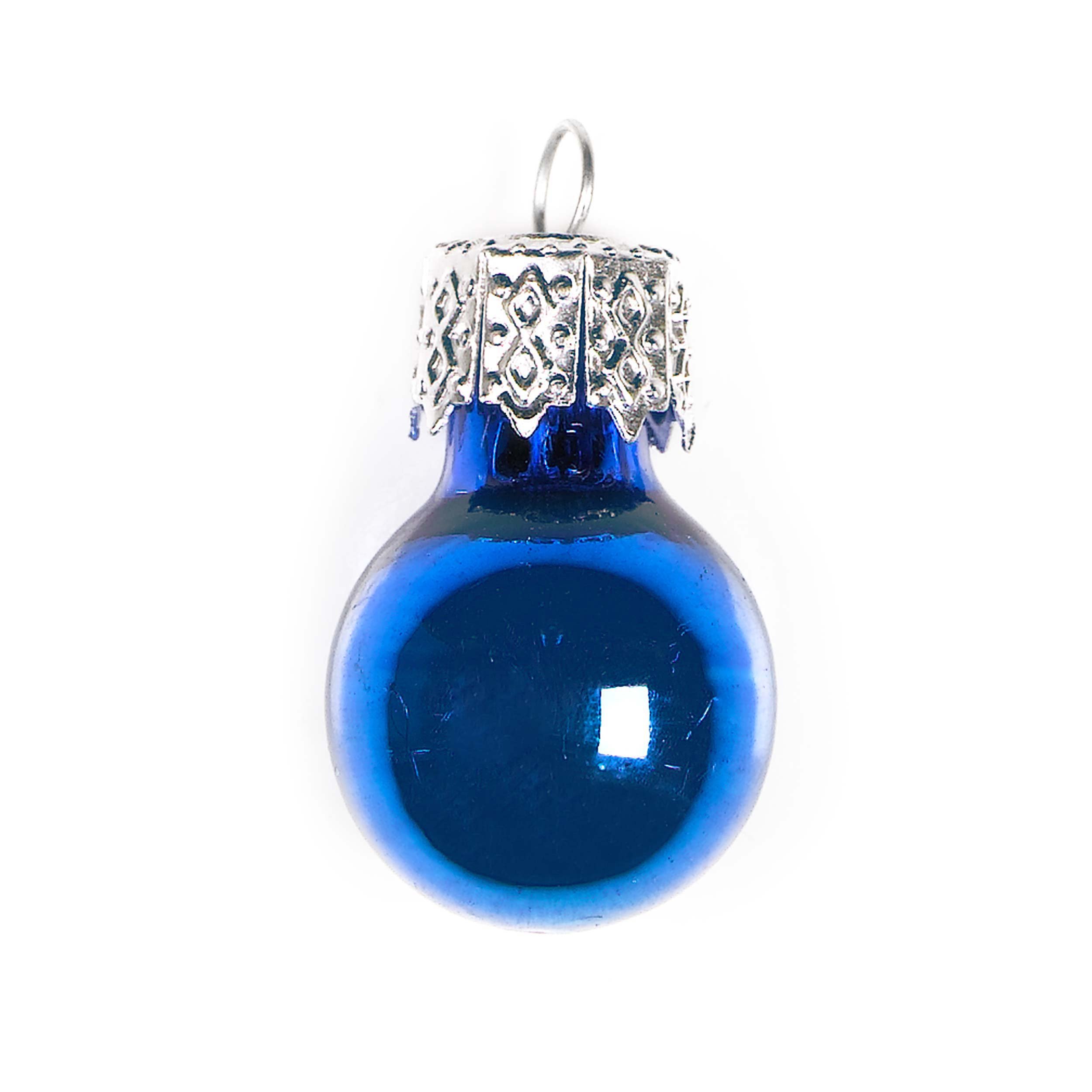 Lot De 24 Mini Boules De Noël En Verre (3 Cm) – Mélange Mat Et Brillant – Décoration Sapin Bleu Glacier/Cordial – Coffret Cadeau