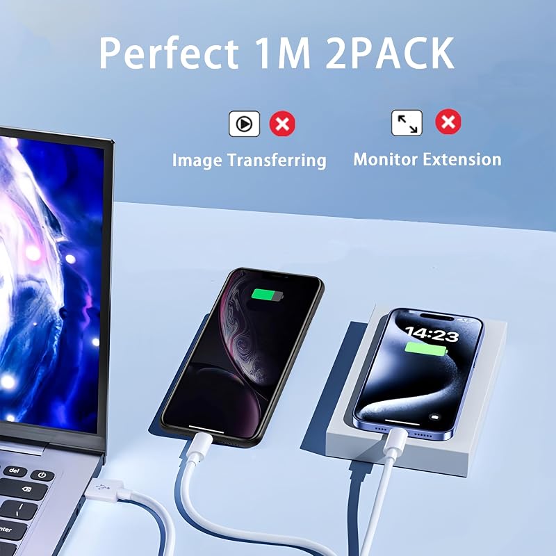 ALiHAN USB-C kábel 2db 1m gyorstöltés Samsung Galaxy S24 S23 S22 Google Pixel Huawei