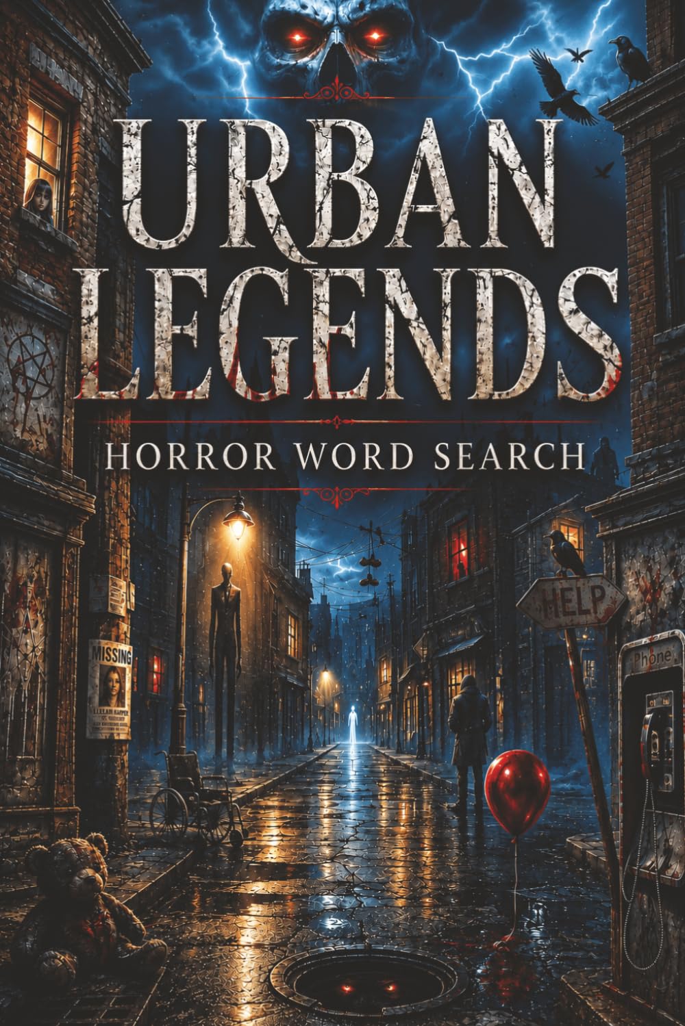 Urban Legends Horror Word Search: Myths and Mysteries Horror Book, Scary Folklore Puzzles, Halloween Fan Gift