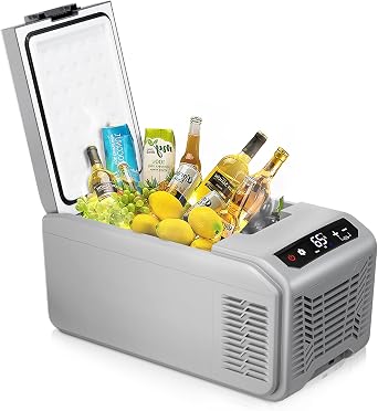 مبرد كهربائي كهربائي 12 فولت، ثلاجة سيارة 15.79QT15L، ثلاجة محمولة مع لوحة تحكم ذكية، مبرد 12 فولت -4F68F، فريزر محمول تيار متردد/تيار مستمر للتخييم والسفر والشاحنات