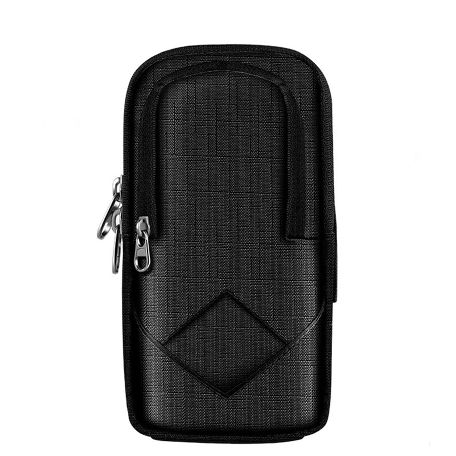 VIZCO Mens Cross Body Bag Nylon Breathable Mesh Double Zipper Arm Bag Sport Running Mobile Phone Holder Case on Hand Armband Gym Arm Band Phone Bag Pouch-image-44