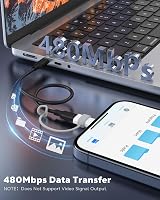 MoKo USB C - Lightning Adapter iPhone 14/13/12/11/X Sorozathoz, iPad/AirPods Készülékekhez, Töltés és Adatátvitel Támogatással, Elvesztésgát 5